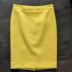 Yellow J.Crew No.2 pencil skirt